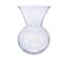 Vase Boule Evasé Verre Craquelé H 28 Cm