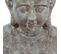 Statue Décorative Bouddha Assis En Ciment H 46 Cm