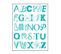 Stickers "alphabet" 50x70cm Bleu