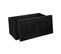 2 En 1 Pouf Pliant Double Et Coffre De Rangement Velours Noir 76 X H 38 Cm