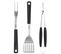 Lot De 3 Ustensiles Pour Barbecue Pince Fourchette Et Spatule