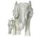 Statue Éléphant En Résine 15cm Blanc