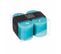 Lot De 4 Bougies Votive Rustique Turquoise D 4.5 Cm