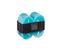 Lot De 4 Bougies Votive Rustique Turquoise D 4.5 Cm