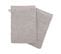 Lot De 2 Gants De Toilette En Coton Taupe  Tissu Éponge 15 X 21 Cm