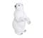 Déco De Noël Ours Blanc Debout H 50 Cm