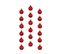 Déco De Sapin Lot De 18 Boules De Noël  D 3 Cm - Rouge