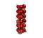 Déco De Sapin Lot De 18 Boules De Noël  D 3 Cm - Rouge