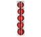 Déco De Sapin Lot De 5 Boules De Noël D 5 Cm - Rouge