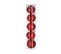 Déco De Sapin Lot De 5 Boules De Noël D 5 Cm - Rouge