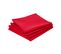 Lot De 4 Serviettes De Table En Coton Rouge 40 X 40 Cm