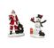 Accessoires Pour Village De Noël Set 2 Figurines Santons Père Noël Et Bonhomme De Neige