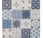 Lot De 2 Stickers Carrelage "carreaux" 26x28cm Bleu