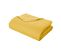 Dessus De Lit Jaune Moutarde Motif Tresse 240 X 260 Cm Avec 2 Taies