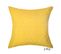 Dessus De Lit Jaune Moutarde Motif Tresse 240 X 260 Cm Avec 2 Taies