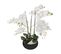 Plante Artificielle Orchidée Dans Pot En Céramique Noire H 62 Cm