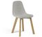 Chaise Scandinave En Tissu Grise Orkney