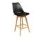 Tabouret De Bar En Bois Scandinave Home Factory - H. 105 Cm - Noir