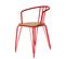 Fauteuil En Métal Arnold - H. 72,5 Cm - Rouge