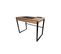 Bureau En Métal Et Mdf 1 Tiroir - L.100xh.74 Cm - Noir Et Beige