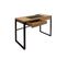 Bureau En Métal Et Mdf 1 Tiroir - L.100xh.74 Cm - Noir Et Beige