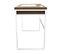 Bureau Design 1 Tiroir "porqa" 100cm Naturel et Blanc