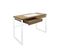 Bureau Design 1 Tiroir "porqa" 100cm Naturel et Blanc