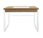 Bureau Design 1 Tiroir "porqa" 100cm Naturel et Blanc