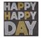 Lot De 20 Serviettes En Papier "happy Birthday" 25x25cm Noir