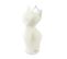 Bougie Déco Chat "arty" 13cm Blanc