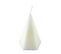 Bougie Déco Pyramide "arty" 12cm Blanc