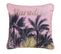 Coussin Passepoil "paradise" 45x45cm Rose et Noir