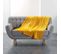 Plaid Uni En Flanelle "flanou" 125x150cm Jaune