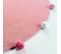 Tapis Rond Enfant "pompomparty" 90cm Rose Dragée