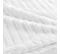 Plaid Flanelle Uni "esquisse" 125x150cm Blanc