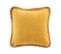 Coussin Bifaces Avec Contour En Jute - 45x45 Cm - Jaune