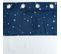 Rideau Voilage Phosphorescent "moonlight" 140x280cm Bleu
