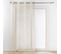 Rideau Voilage à Oeillets Imprimé "pandore" 140x240cm Blanc