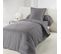 Housse De Couette "lina" 140x200cm Gris