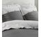 Parure De Lit Percale Vice Versa Anthracite/blanc 240x220 Cm