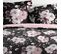 Parure De Lit Percale Velvet Flower Noir 240x220