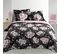 Parure De Lit Percale Velvet Flower Noir 240x220