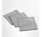 Lot De 3 Serviettes De Table "charline" 40x40cm Gris