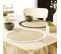 Set De Table Rond En Jute "darla" 38cm Naturel et Noir