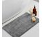 Tapis De Bain Microfibre "métallisé" 45x75cm Gris