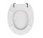 Abattant Wc Effet Bois "strata" 46cm Blanc