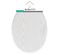 Abattant Wc Effet Bois "strata" 46cm Blanc