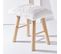 Tabouret Mountain En Polyester - Blanc - 35x28x39 Cm