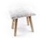 Tabouret Mountain En Polyester - Blanc - 35x28x39 Cm