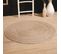 Tapis Indies Nature En Jute - Beige - 120x120 Cm